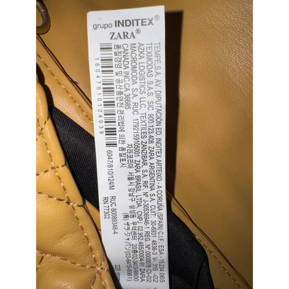 ZARA Mustard Yellow Quilted Chain Shoulder Bag | Trendy Chic Mini Purse - Picture 5 of 6